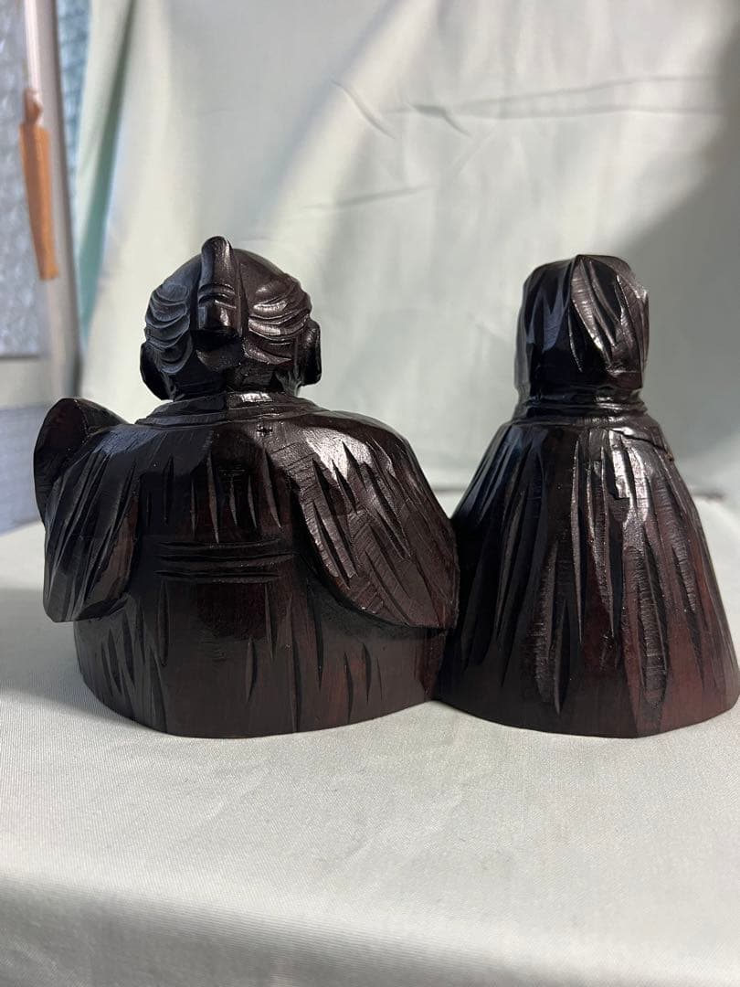 木彫り像　農夫座像