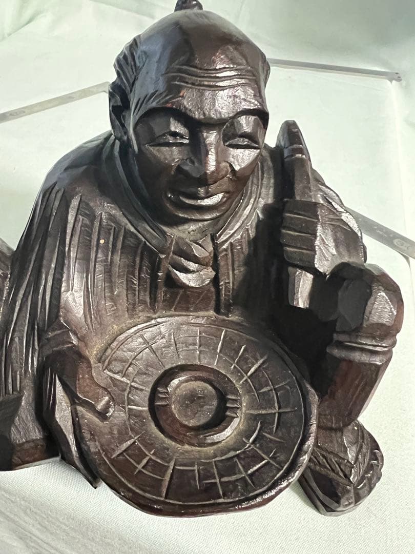 木彫り像　農夫座像