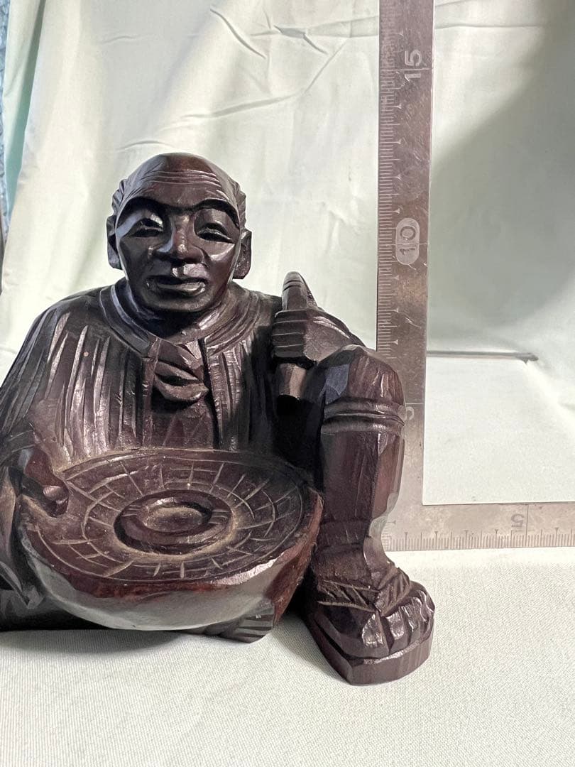 木彫り像　農夫座像