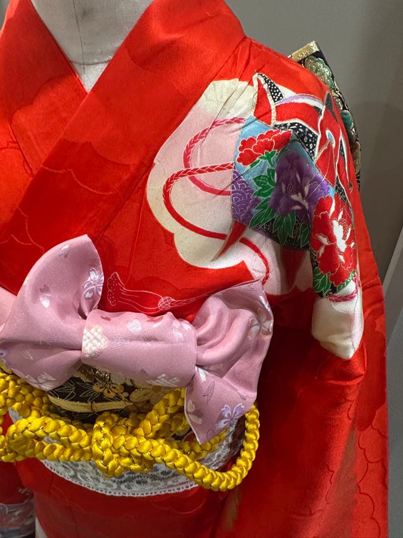 正絹　七五三　フルセット　金駒刺繍