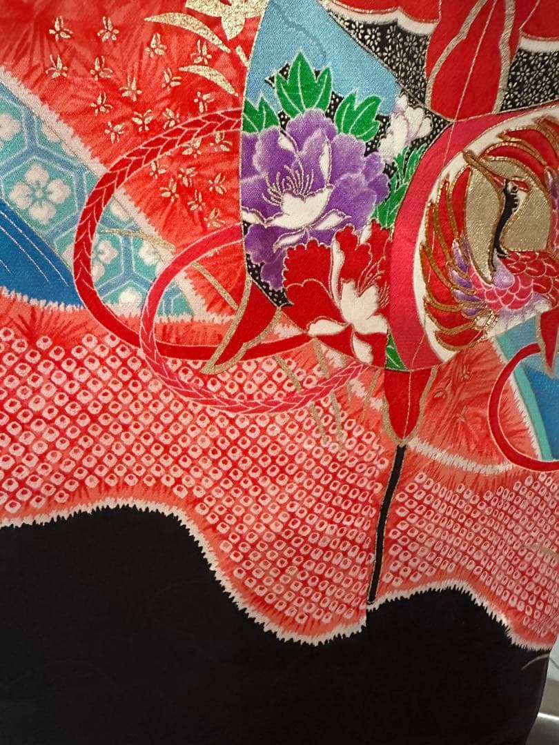 正絹　七五三　フルセット　金駒刺繍