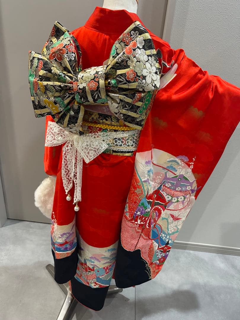 正絹　七五三　フルセット　金駒刺繍