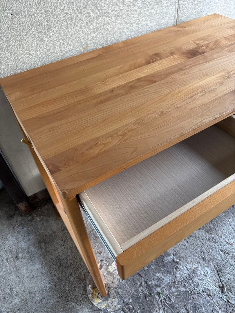 木製デスク 引き出し付き シンプル　学習机　美品