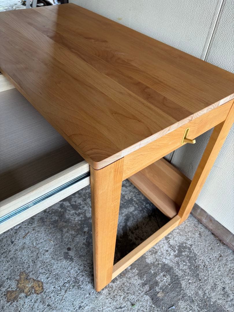 木製デスク 引き出し付き シンプル　学習机　美品