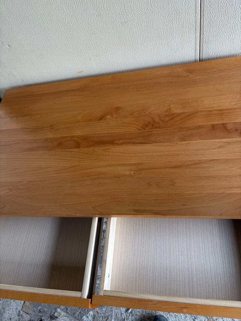 木製デスク 引き出し付き シンプル　学習机　美品