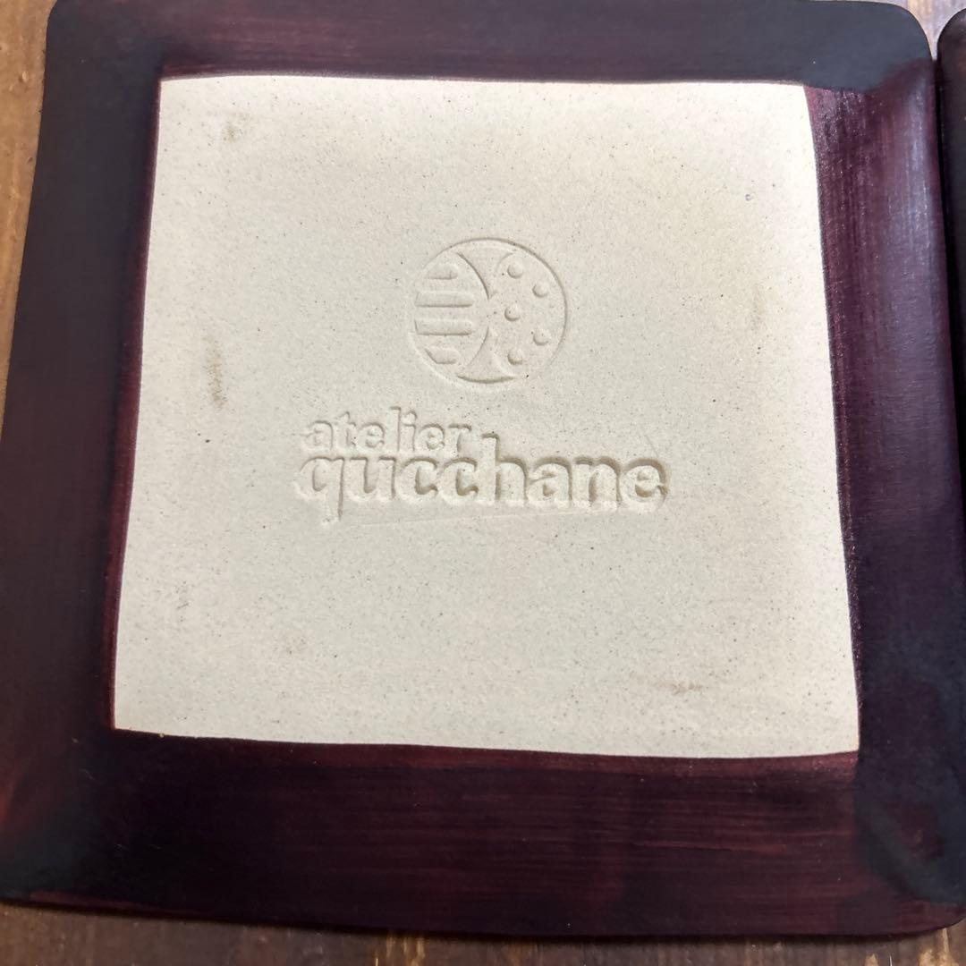 沖縄　やちむん　アトリエクッチャネ　作家　ヤギ　角皿　２枚セット