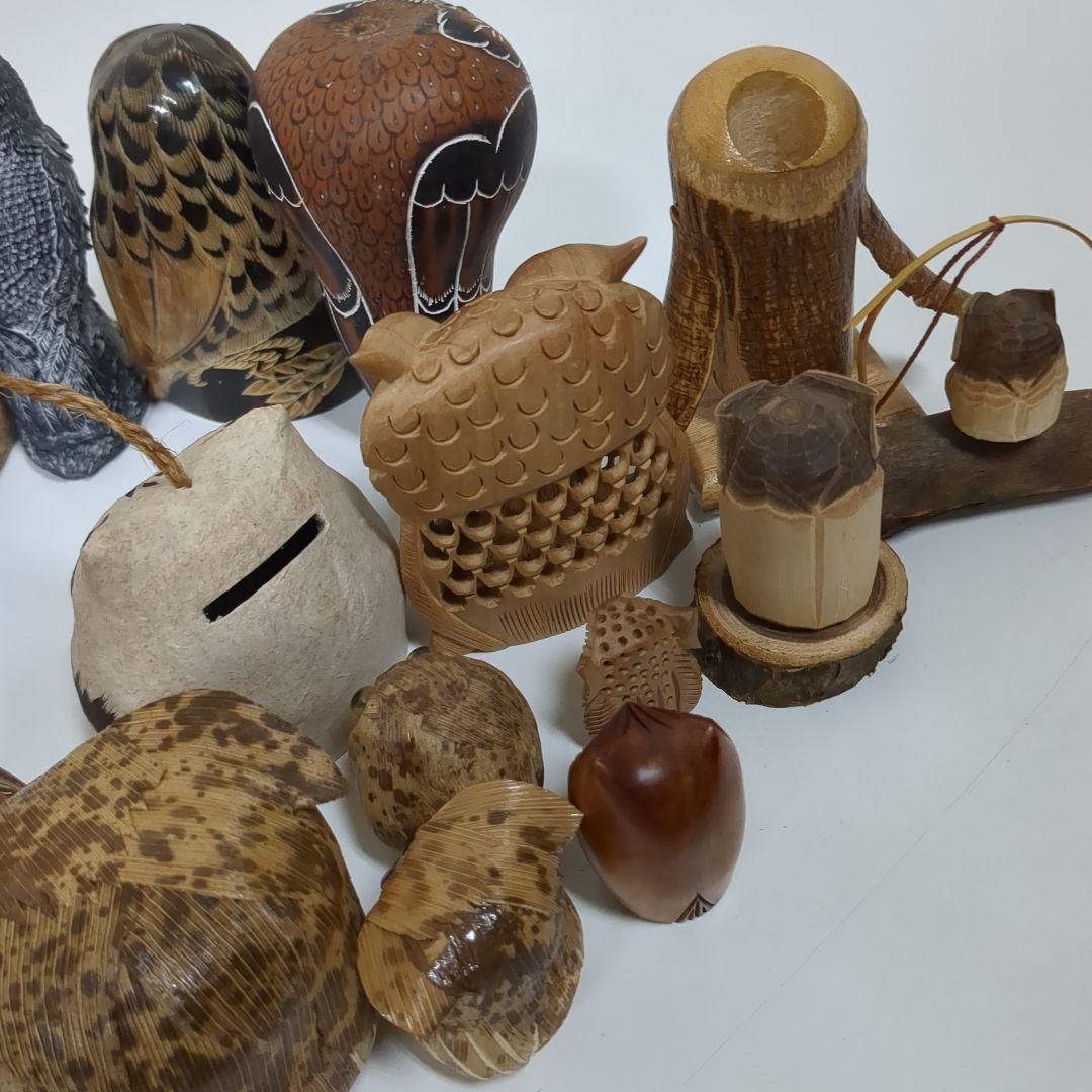 フクロウ置物セット