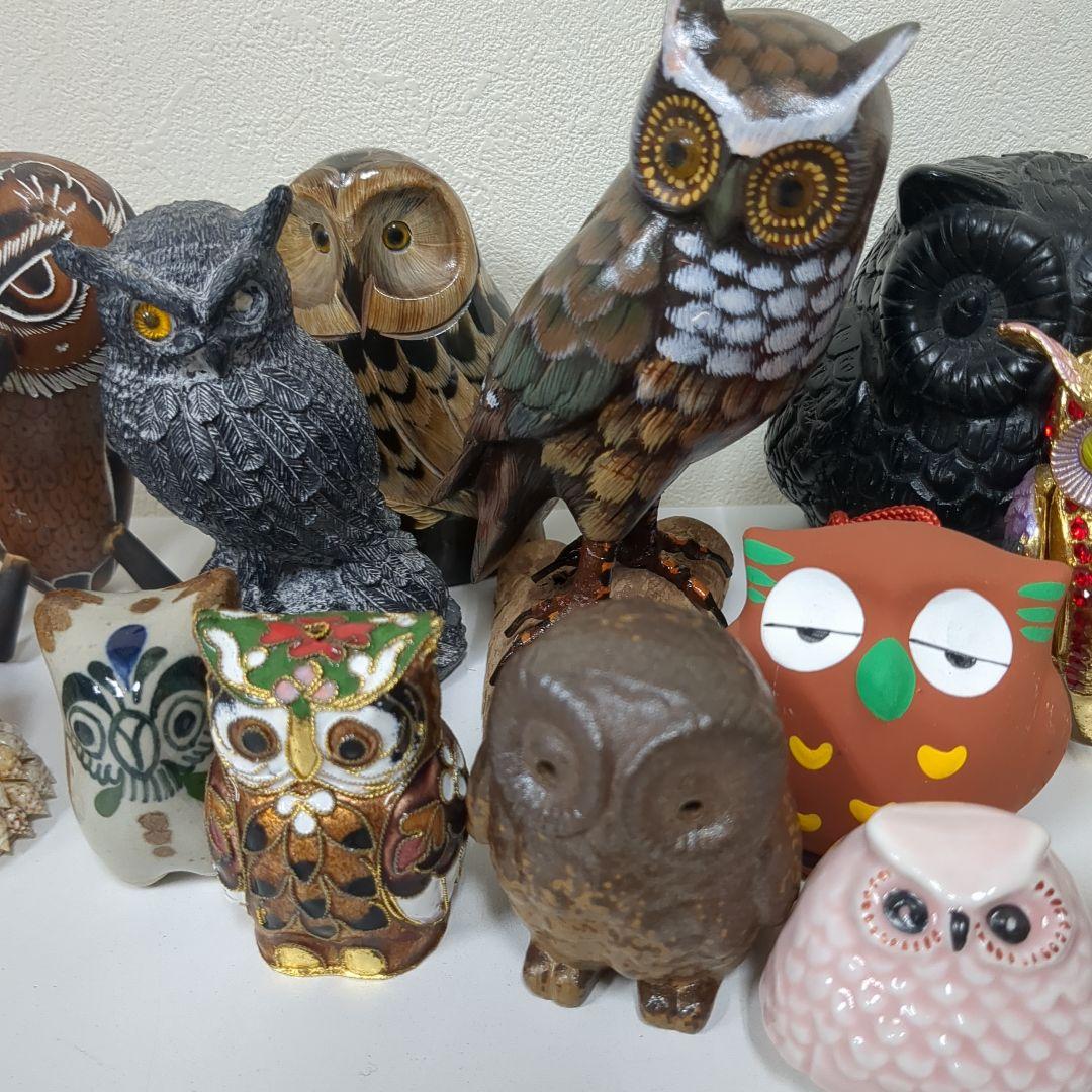 フクロウ置物セット