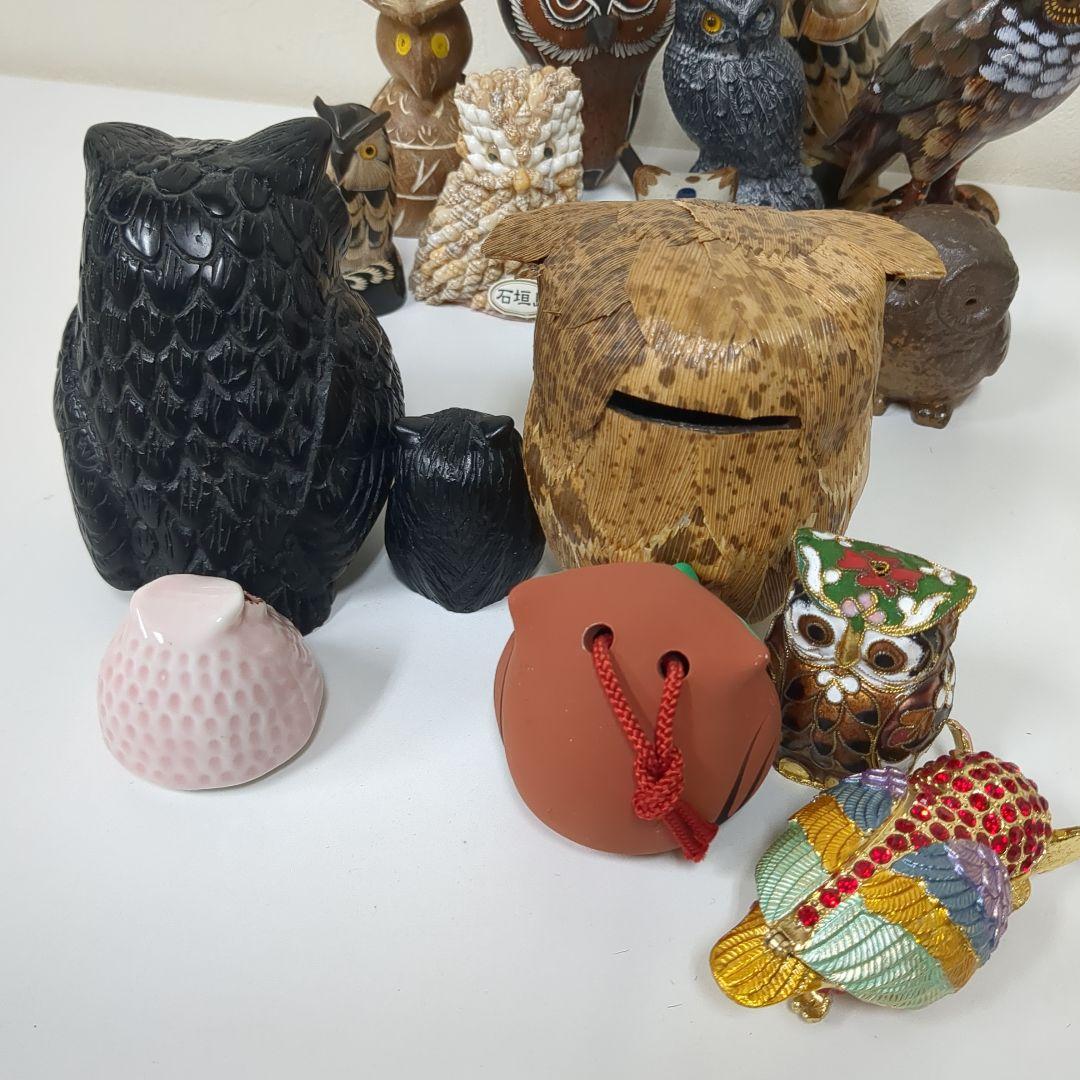 フクロウ置物セット