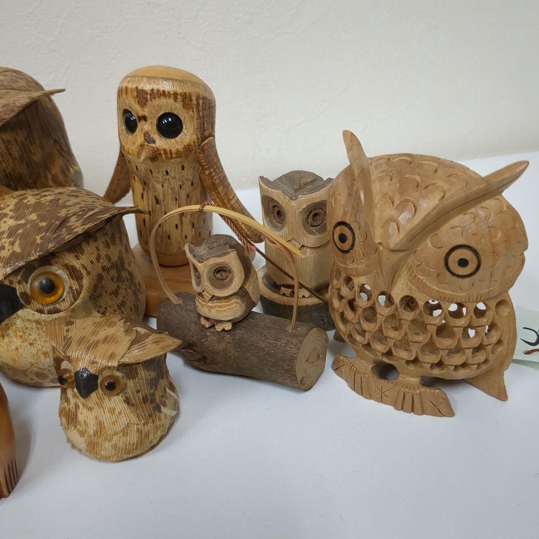 フクロウ置物セット