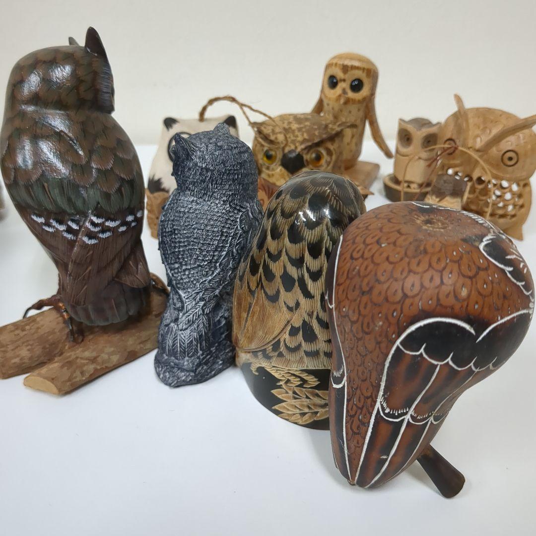 フクロウ置物セット