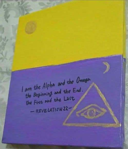 イエロー/バイオレット　エジプシャン　現代美術　油絵絵画