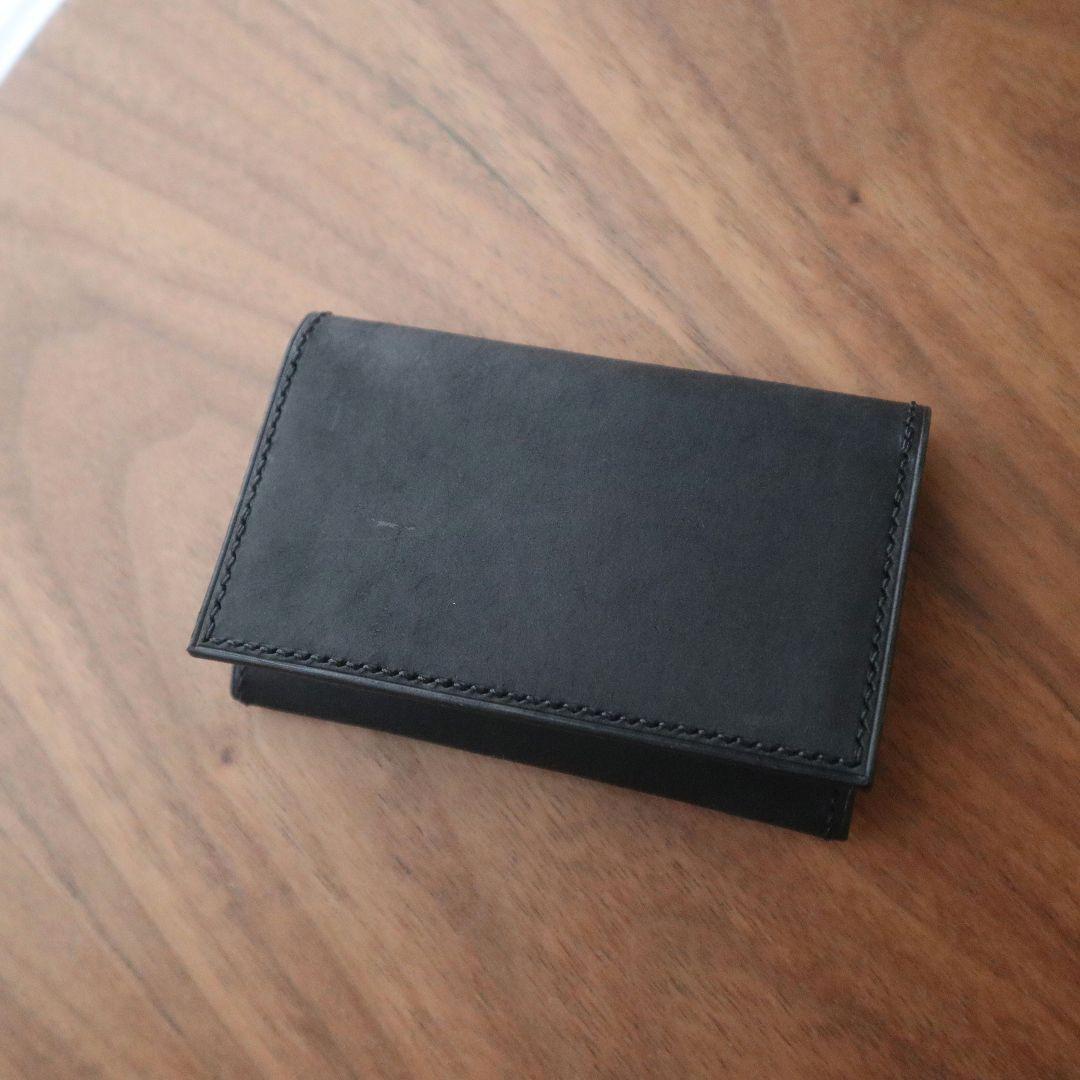 【さかも】本革名刺入れマルゴー| ブラック＆ブラウン