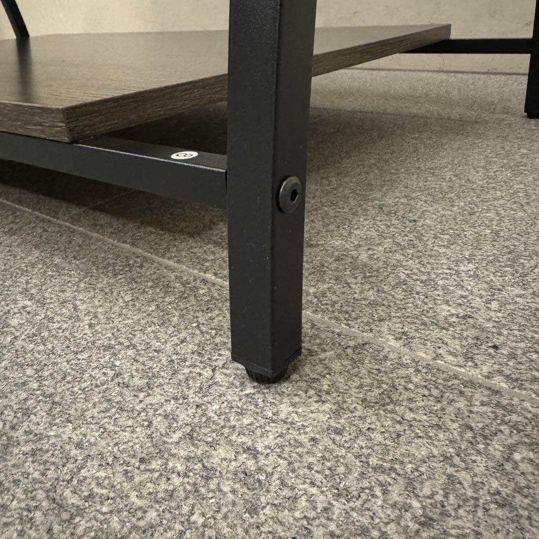 Bestier 昇降式ローテーブル 幅106 収納棚付き ダークグレー