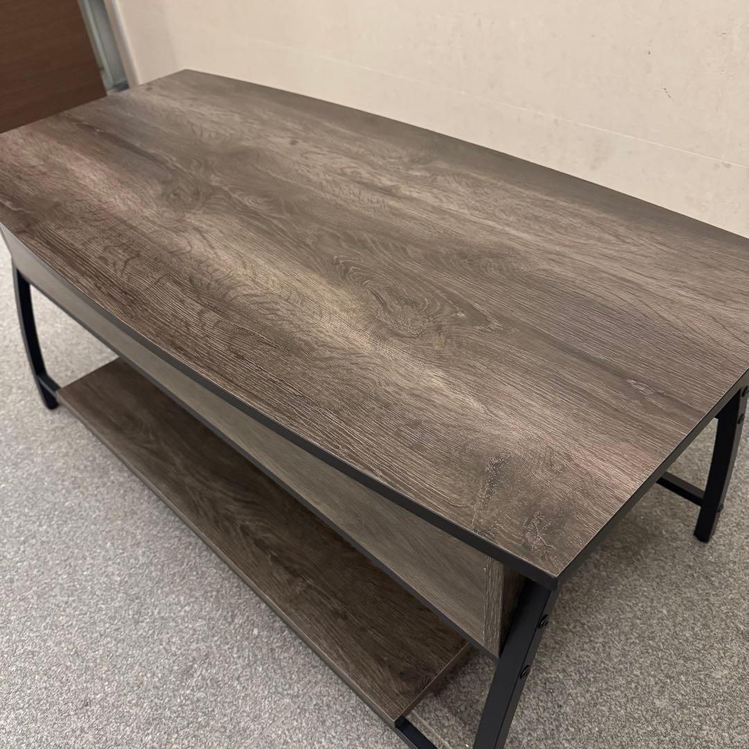 Bestier 昇降式ローテーブル 幅106 収納棚付き ダークグレー