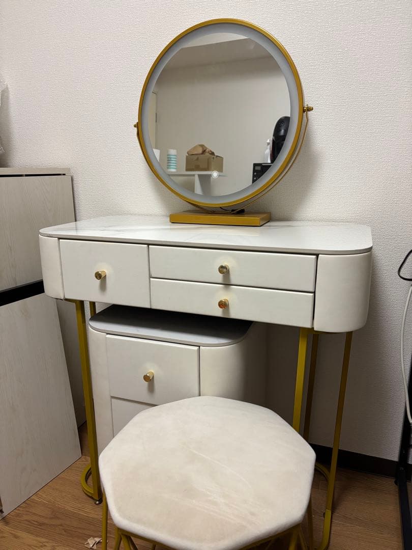 Cielさま専用/2月10日ご購入・ホワイトゴールド ドレッサーセット-テーブル