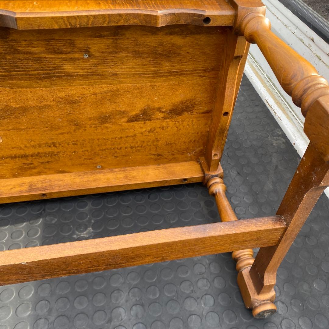 カリモク家具コロニアル テレフォンベンチ 電話台 サイドテーブル 花台 飾り棚