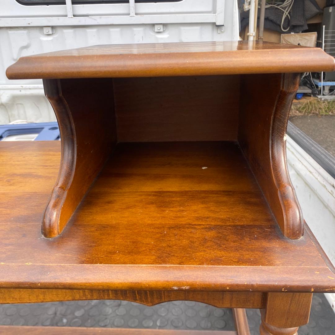 カリモク家具コロニアル テレフォンベンチ 電話台 サイドテーブル 花台 飾り棚