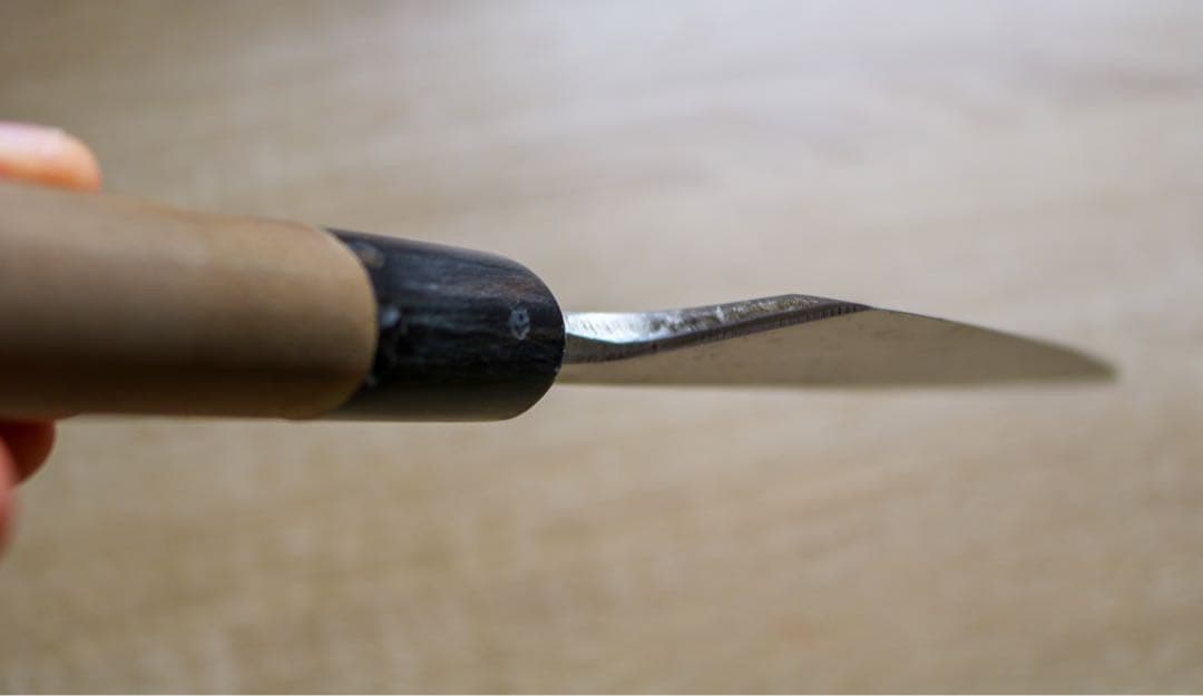 有次 出刃包丁 約15,5cm 木柄 水牛口