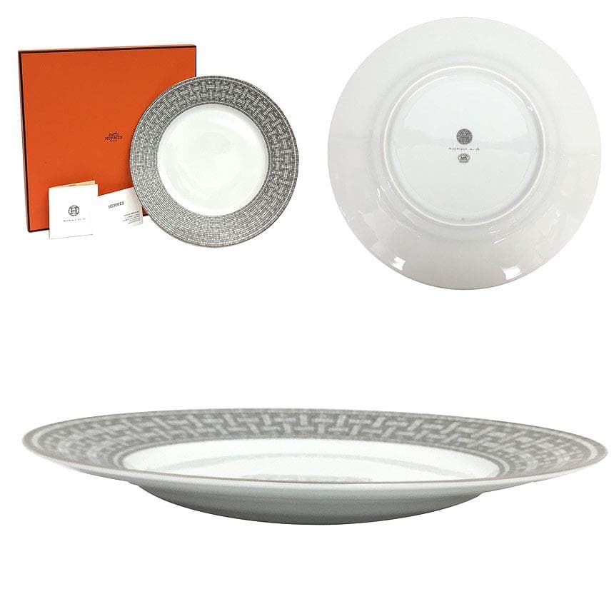 セール　エルメス　モザイク ヴァンキャトル 　ディナープレート　aq6920-2