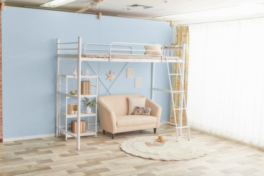 《新品・送料無料》【シングル】 Pionnier ロフトパイプベッド