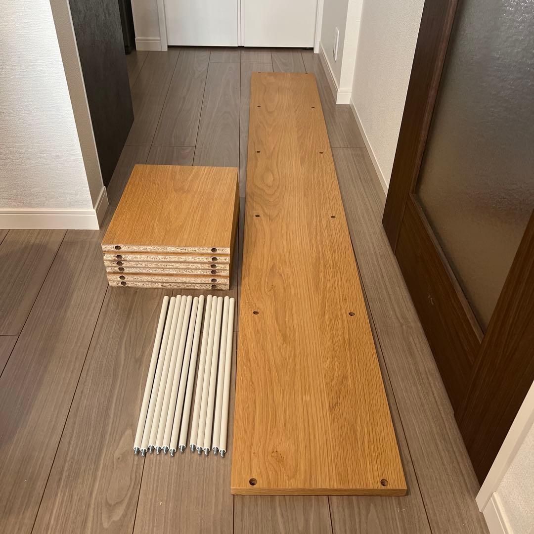 無印　スタッキングシェルフ5段　[追加棚] オーク