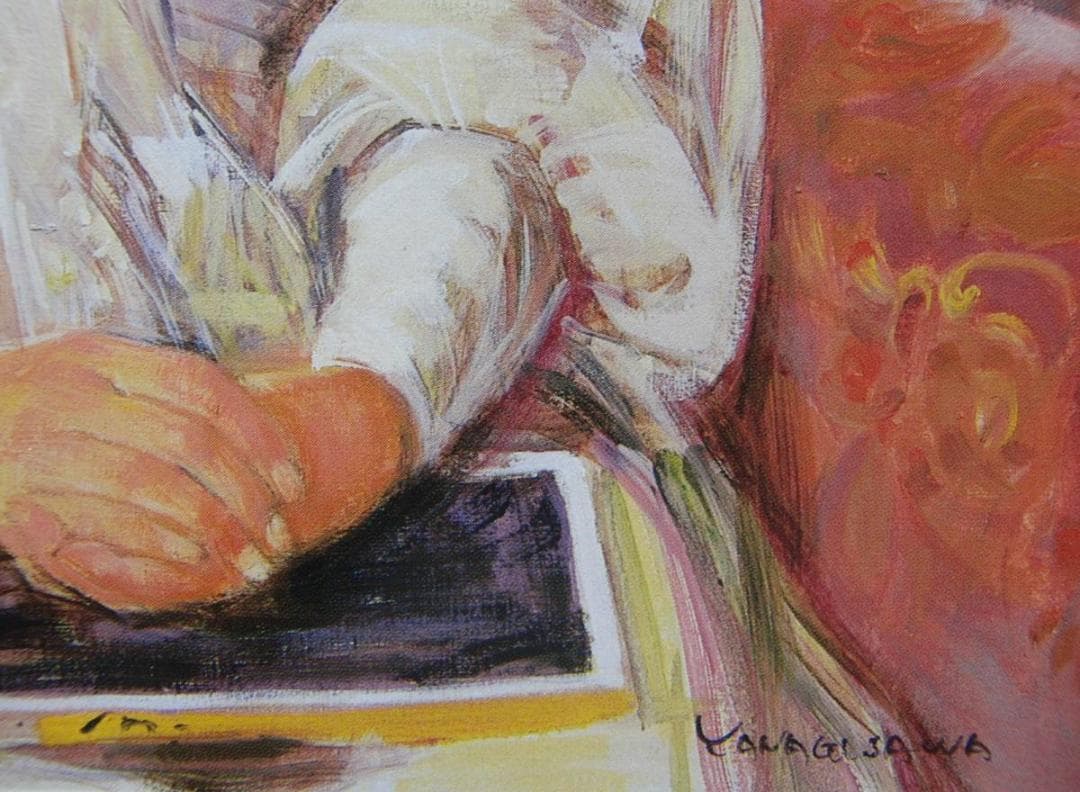 柳沢 淑郎、「少女」、希少画集・額装画、日本製・新品額縁にて額装致します