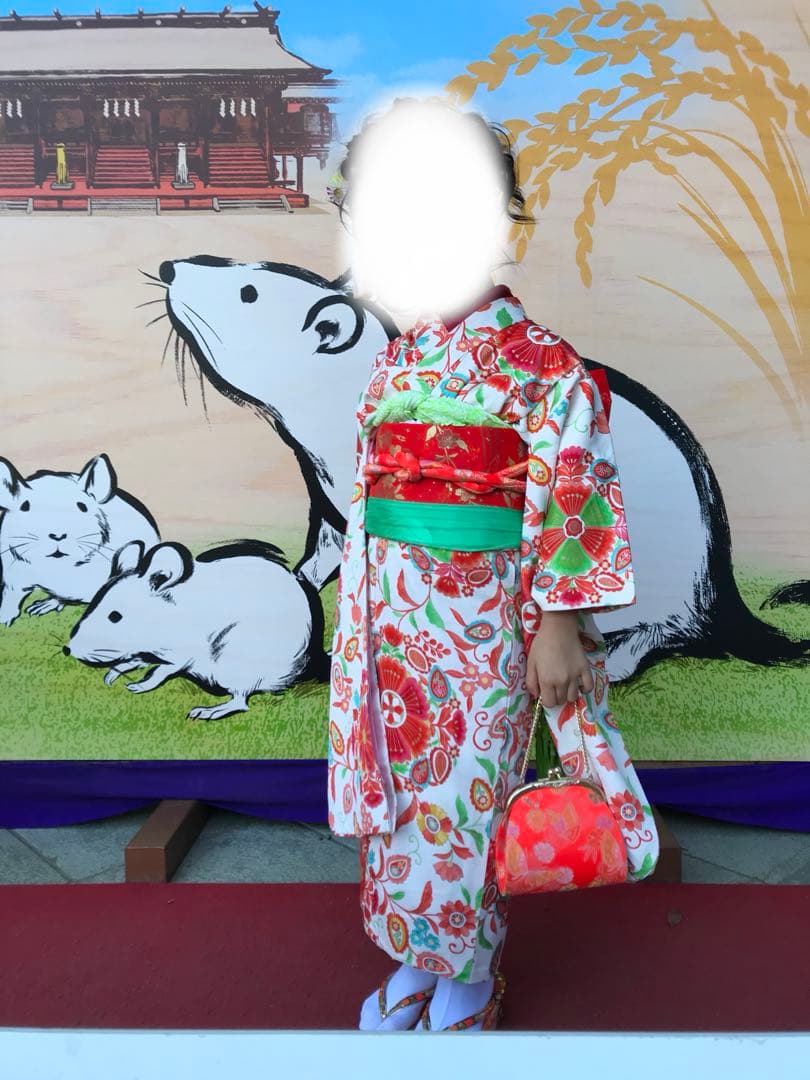 七五三　女の子　作り帯