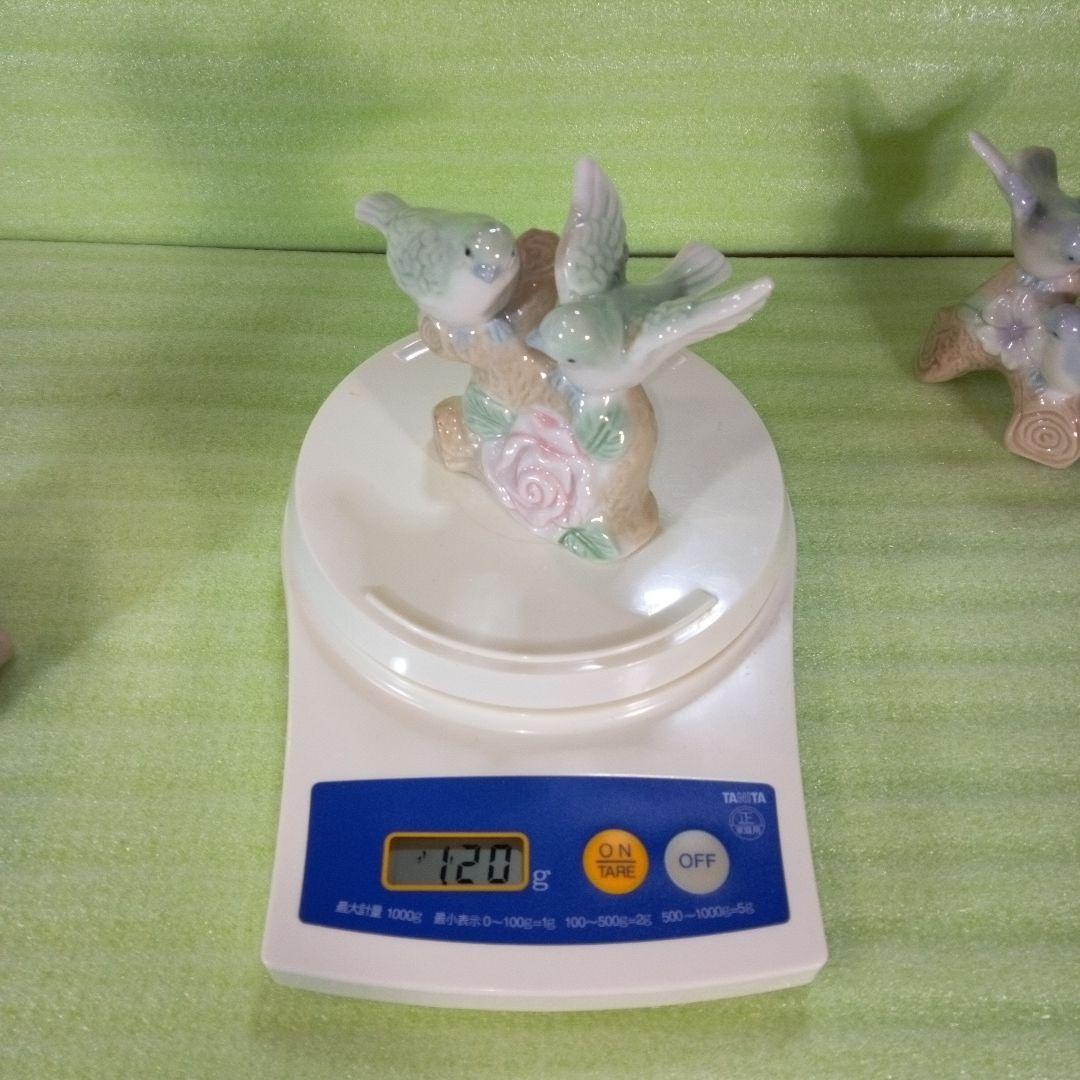 ニャオ　鳩と思われる置物3個とカエルの置物1個　4個セット