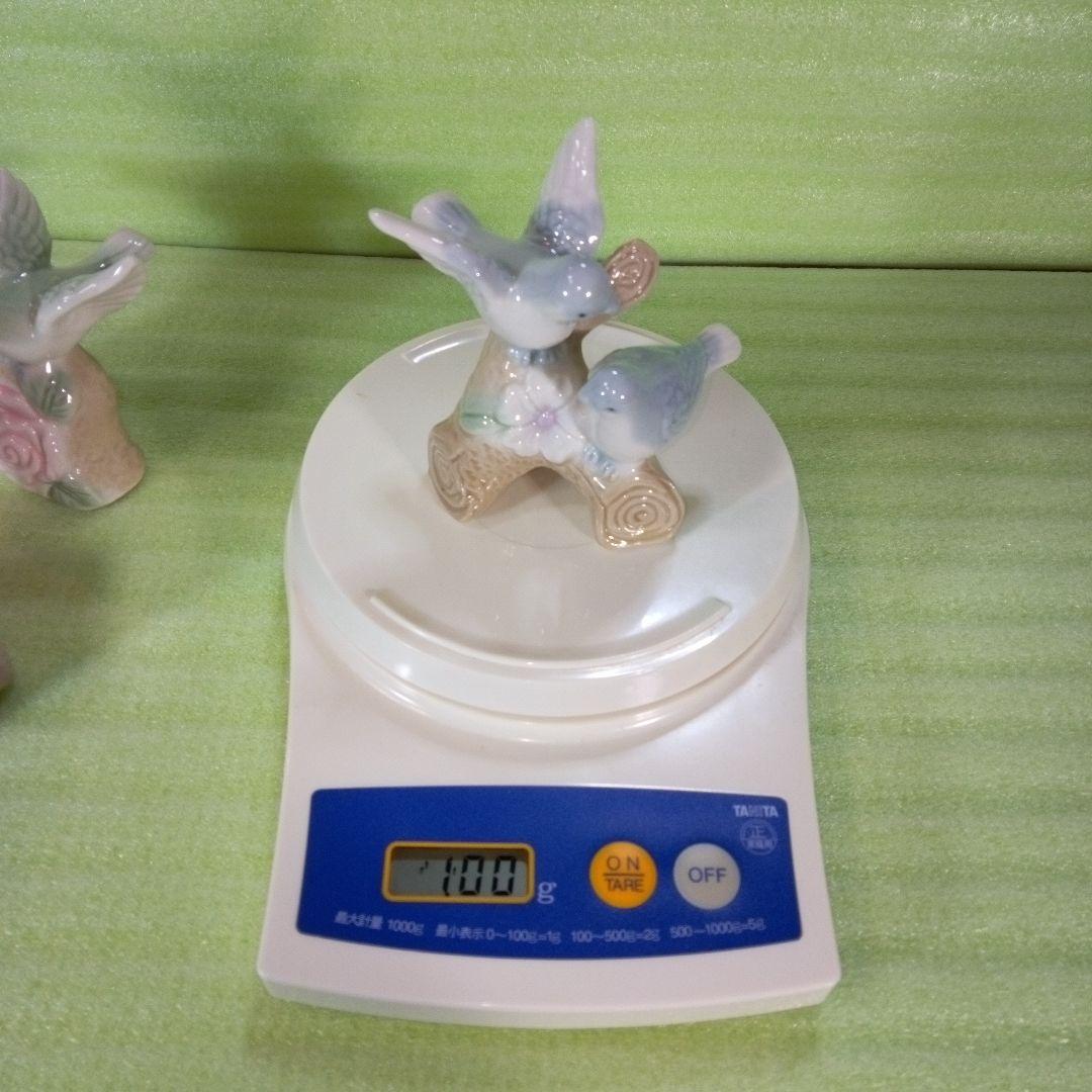 ニャオ　鳩と思われる置物3個とカエルの置物1個　4個セット