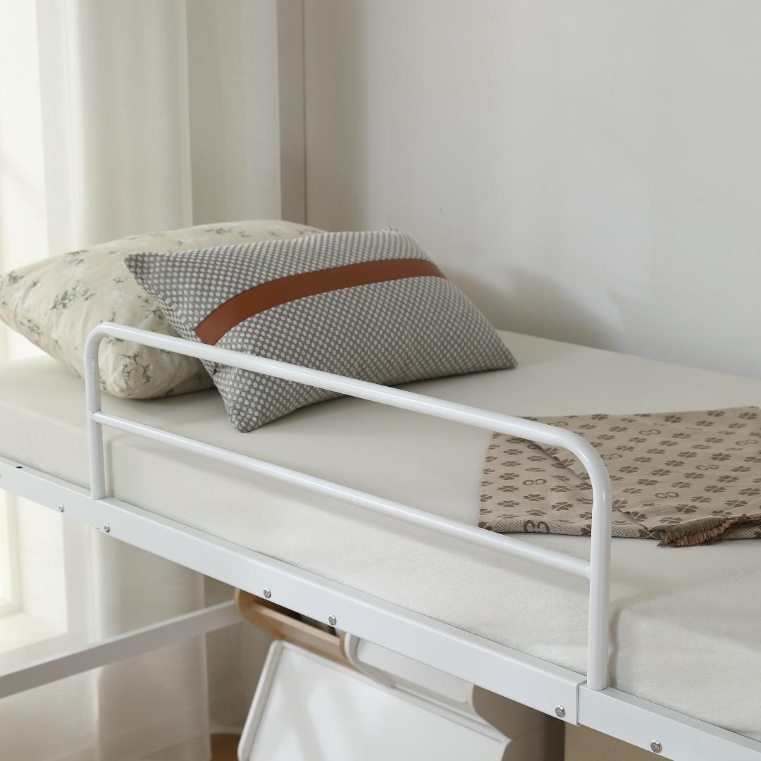 【高さ90cm】ロフトベッドスチール 耐震 ベッド 高さ調整可能　WHITE