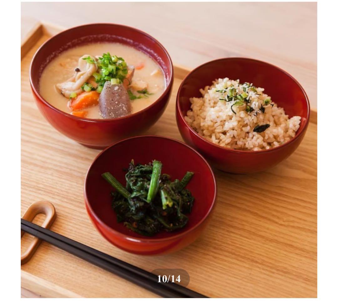 漆器　めぐる　三つ組椀