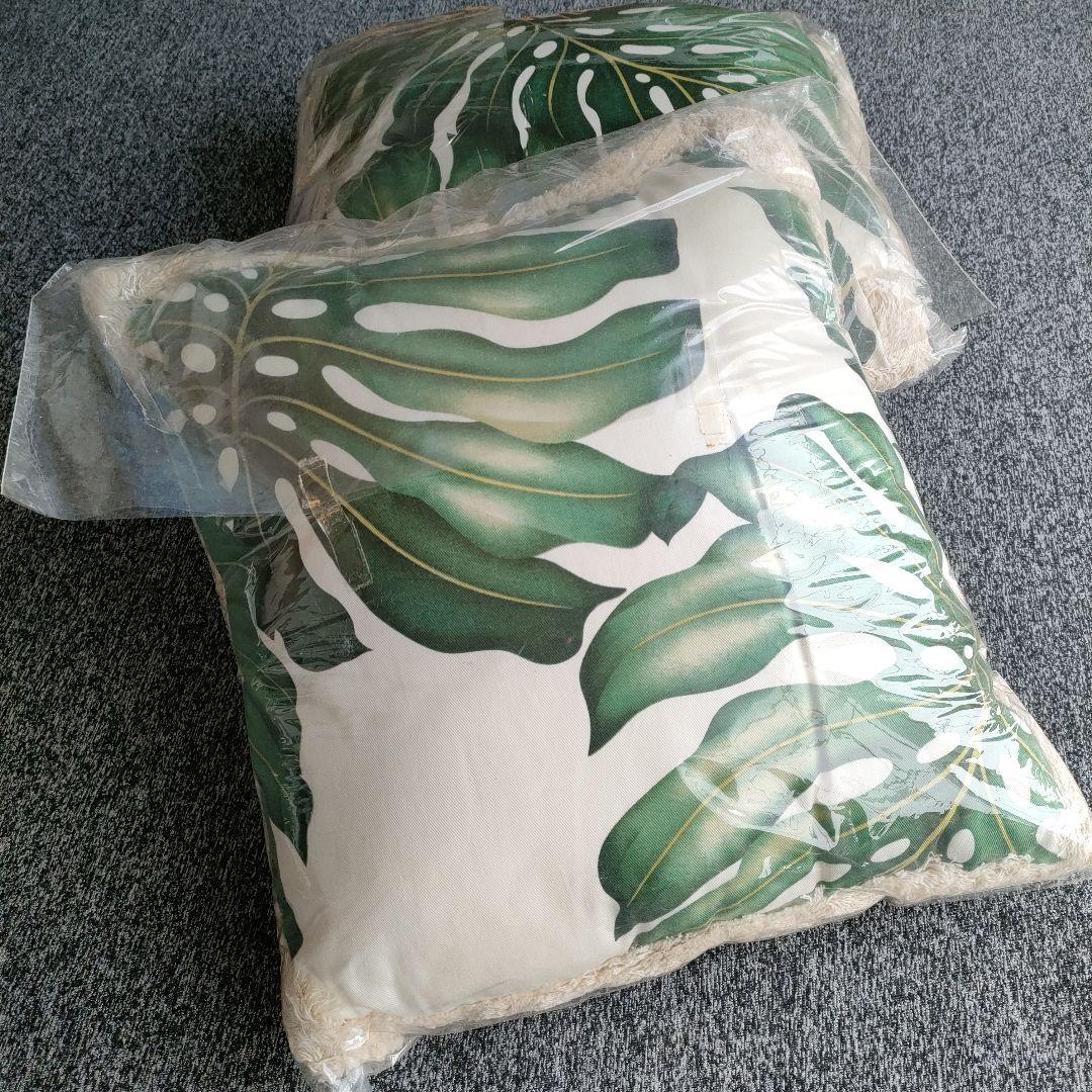 《ハワイアン》モンステラクッション2点.。º*