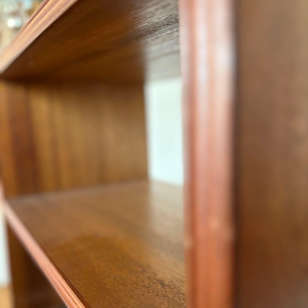 フランス製ビンテージ 木製シェルフ／真鍮鋲／木製キャスター【工具棚・総無垢材】