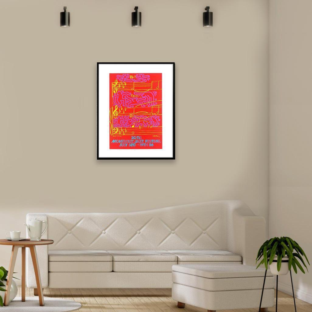 額装品/Montreux Jazz/キース へリング/インテリア/アート/特別品