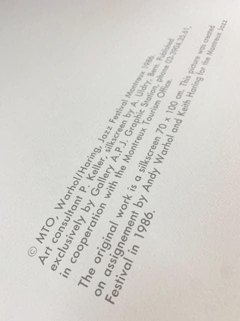 額装品/Montreux Jazz/キース へリング/インテリア/アート/特別品