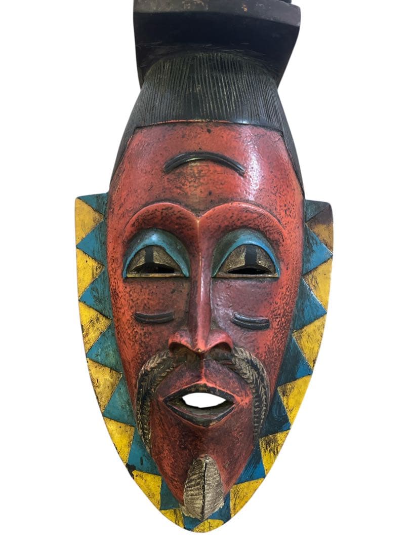 グロ族仮面 63cm アフリカン プリミティブアート マスク 木彫｜