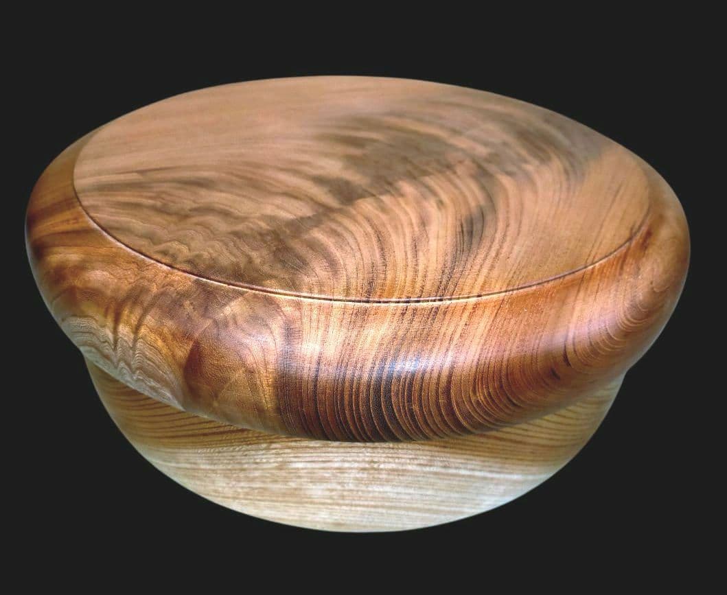 【未使用品】木目が美しい■木地茶櫃■