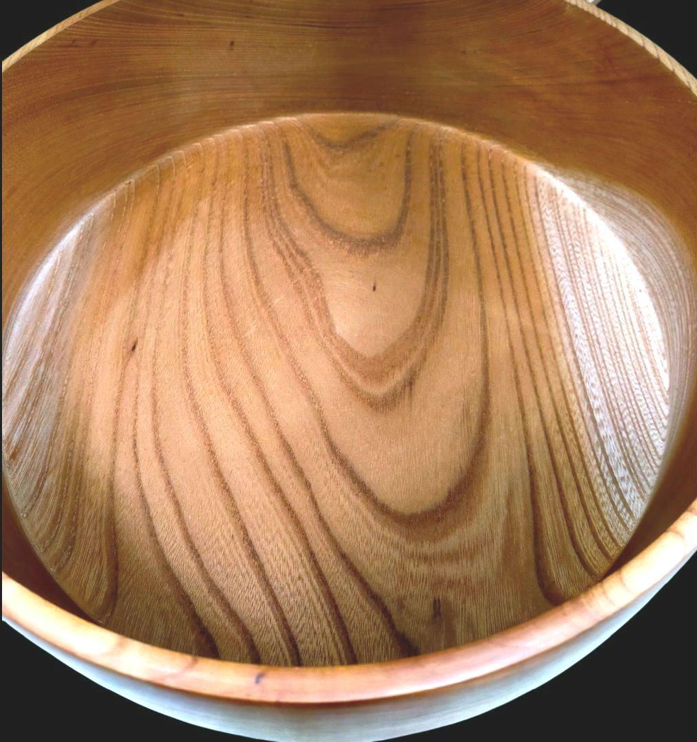 【未使用品】木目が美しい■木地茶櫃■