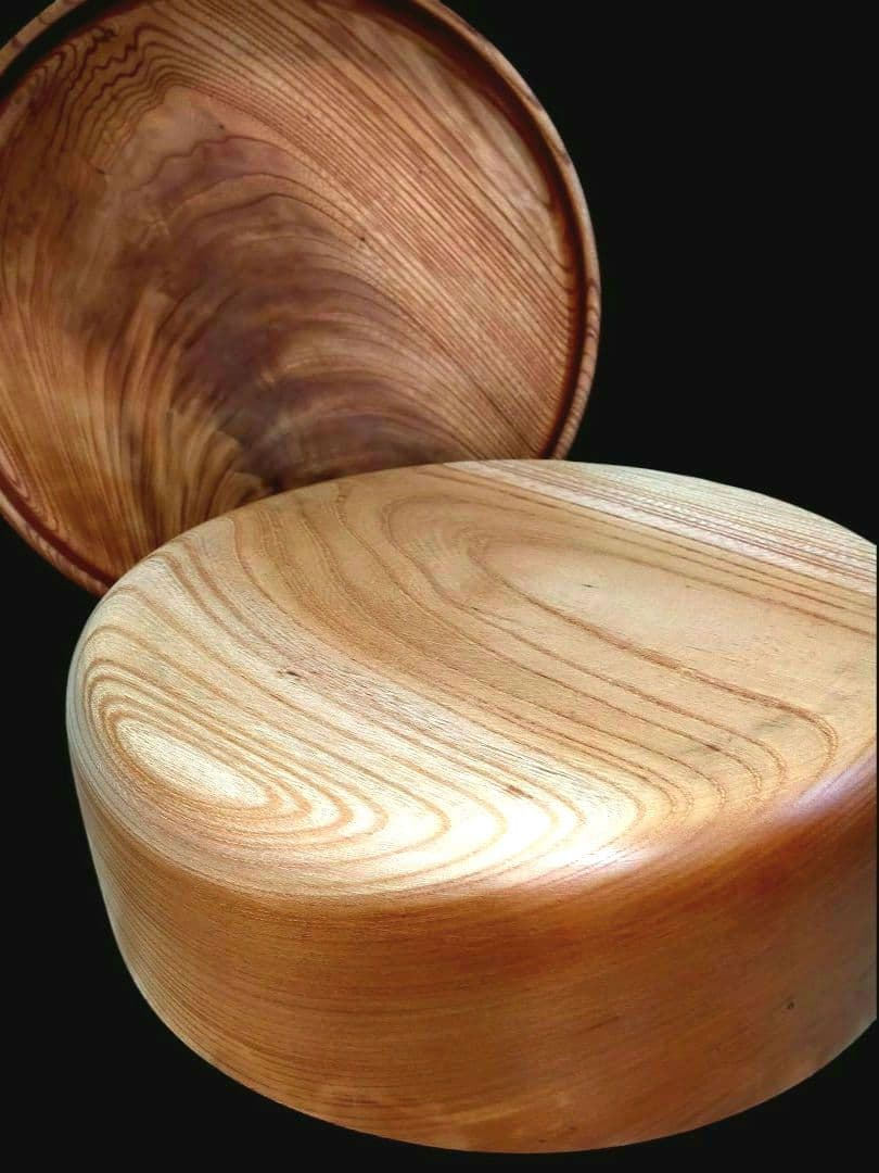 【未使用品】木目が美しい■木地茶櫃■