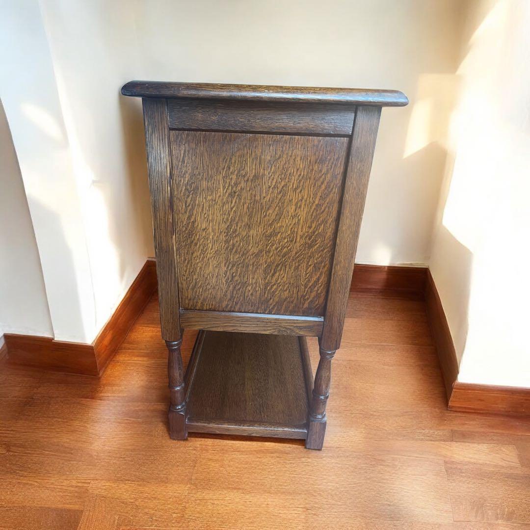 イギリス オーク リネンホールド サイドボード キャビネット ヴィンテージ