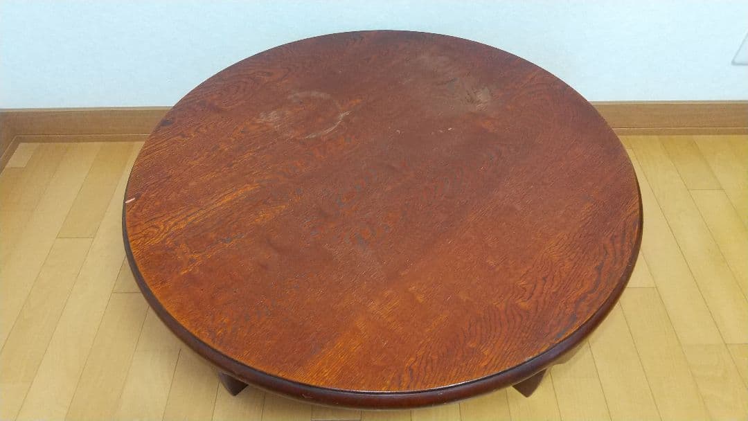 大型 天然木 丸型 和風 木目調 ちゃぶ台 折りたたみ 円卓 丸テーブル