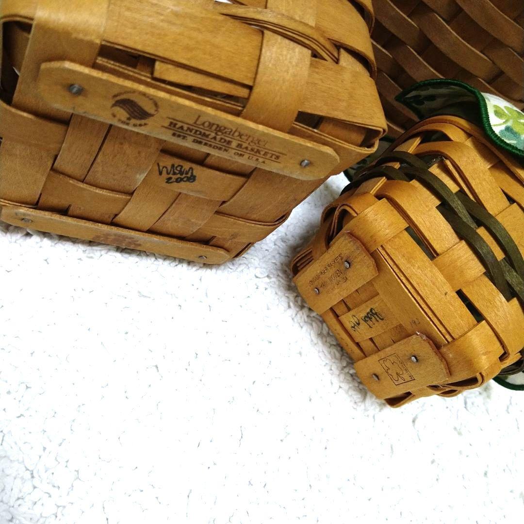 【廃盤】美品ロンガバーガー トール ティッシュ バスケットセット　3個