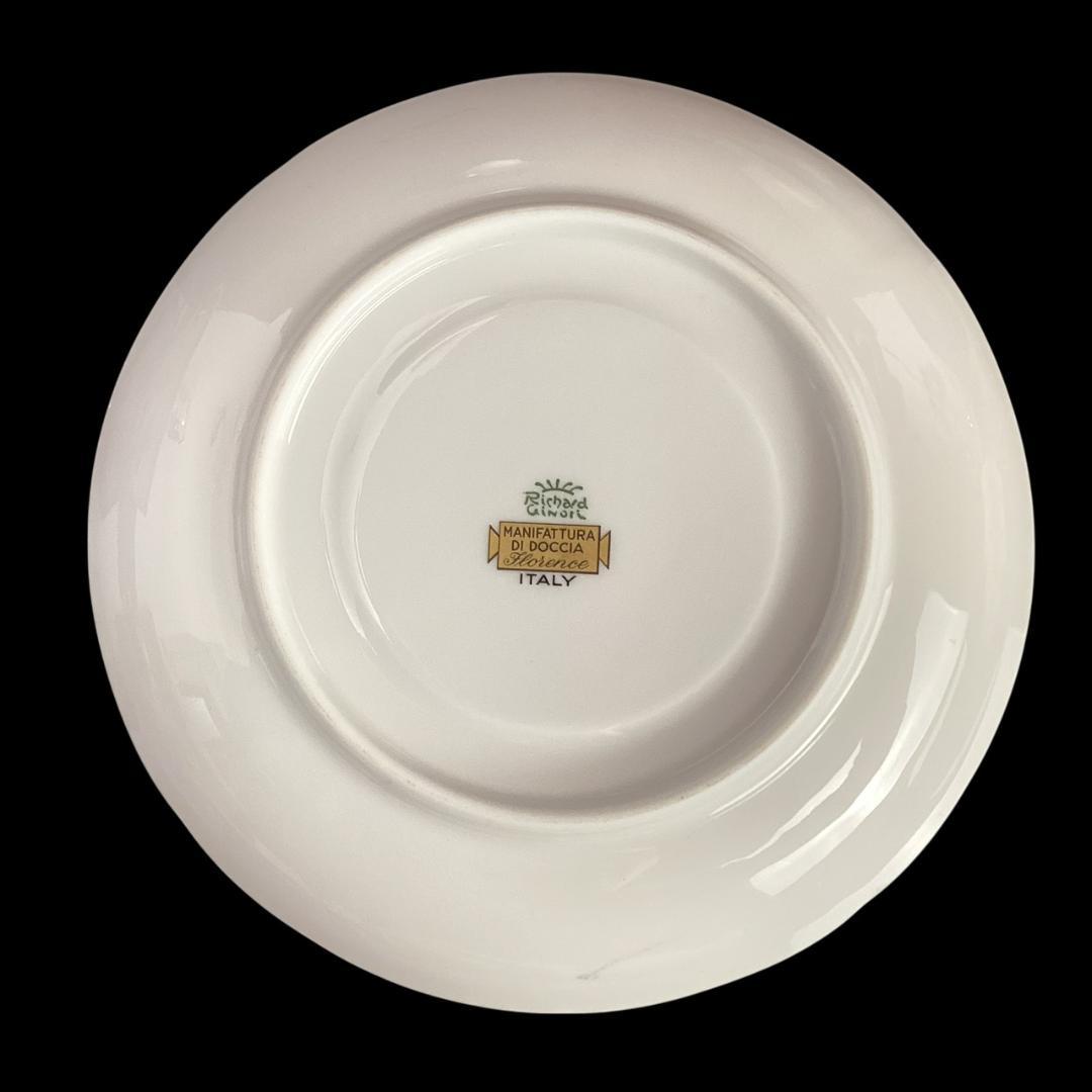 【希少】リチャードジノリ レッドコック スープカップ＆ソーサー ダブルハンドル②