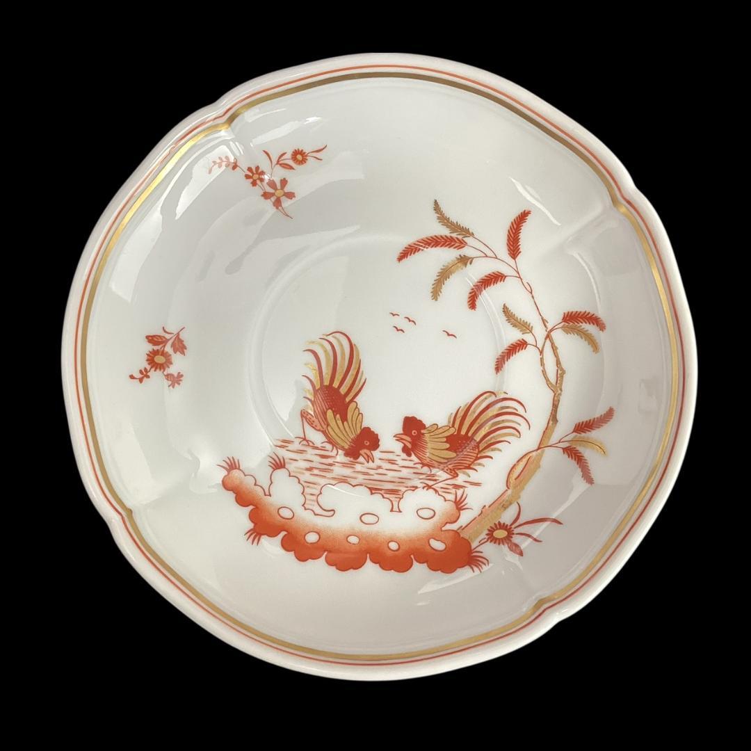 【希少】リチャードジノリ レッドコック スープカップ＆ソーサー ダブルハンドル②