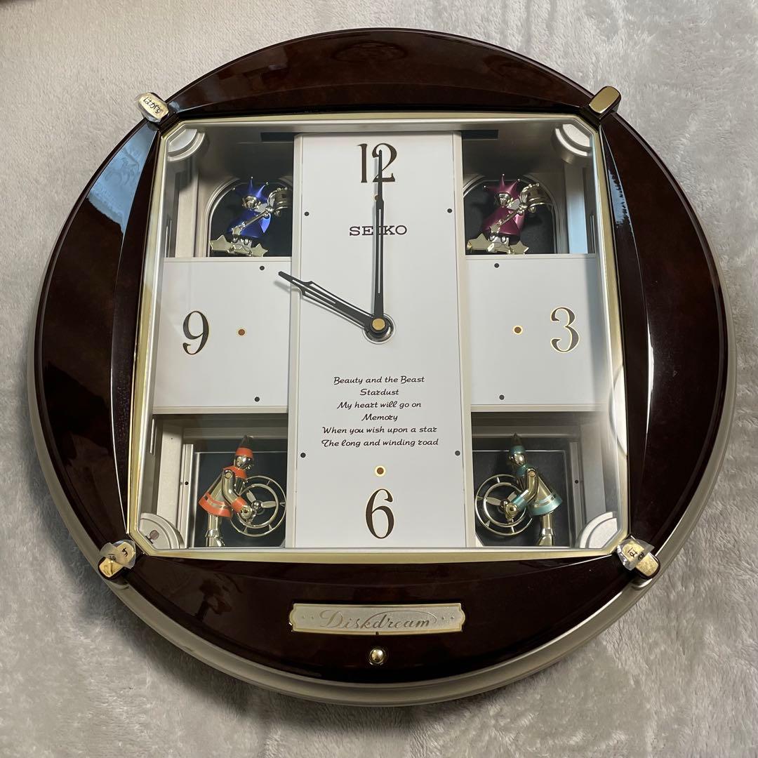 美品 RE544B からくり時計 セイコー ディスクドリーム 掛け時計