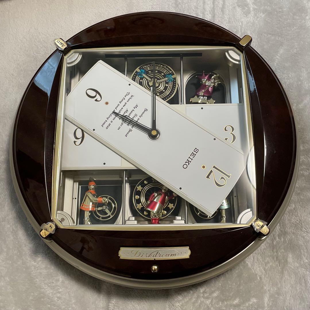 美品 RE544B からくり時計 セイコー ディスクドリーム 掛け時計