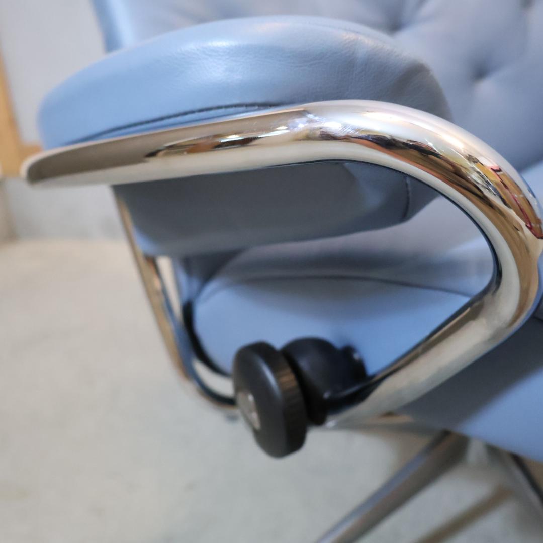 エコーネス 本革 Metro オフィスチェア ストレスレスチェア リクライニング