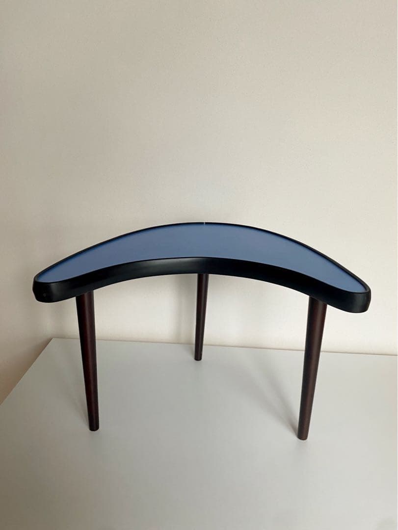 ビンテージ アンティーク 60s 70s サイドテーブル 青 ミッドセンチュリー