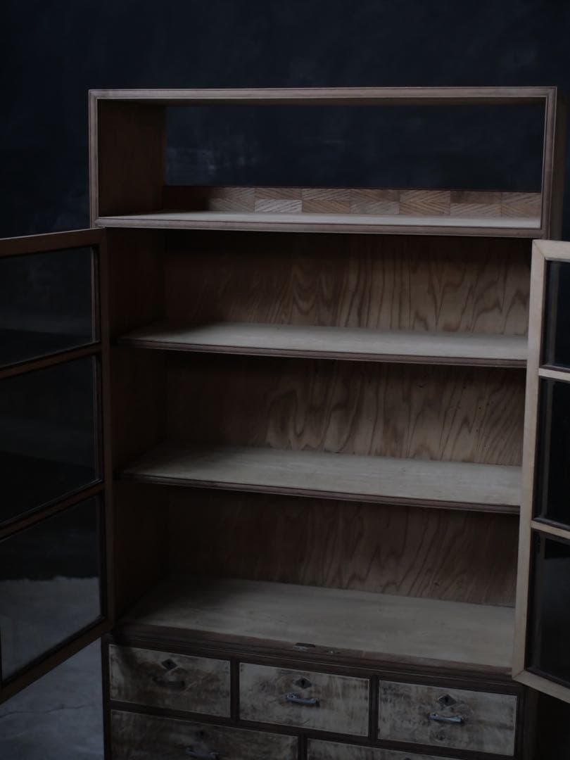 食器棚　収納棚　棚　本棚　木箱　収納　古家具　古道具　アンティーク　昭和レトロ